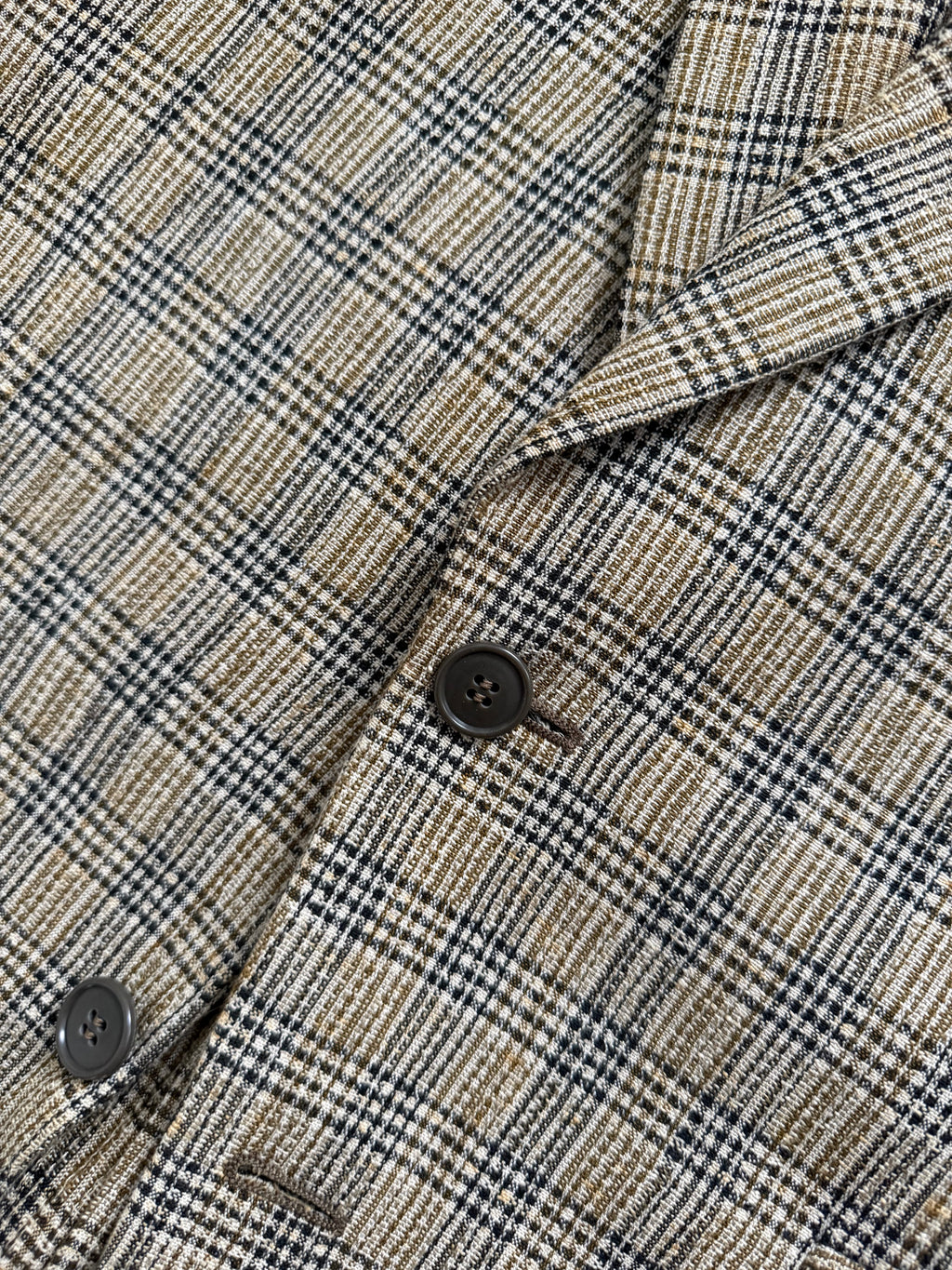Giorgio Armani Mainline 1980s Linen Cotton 2B Textured Sport Jacket Blazer - Size M