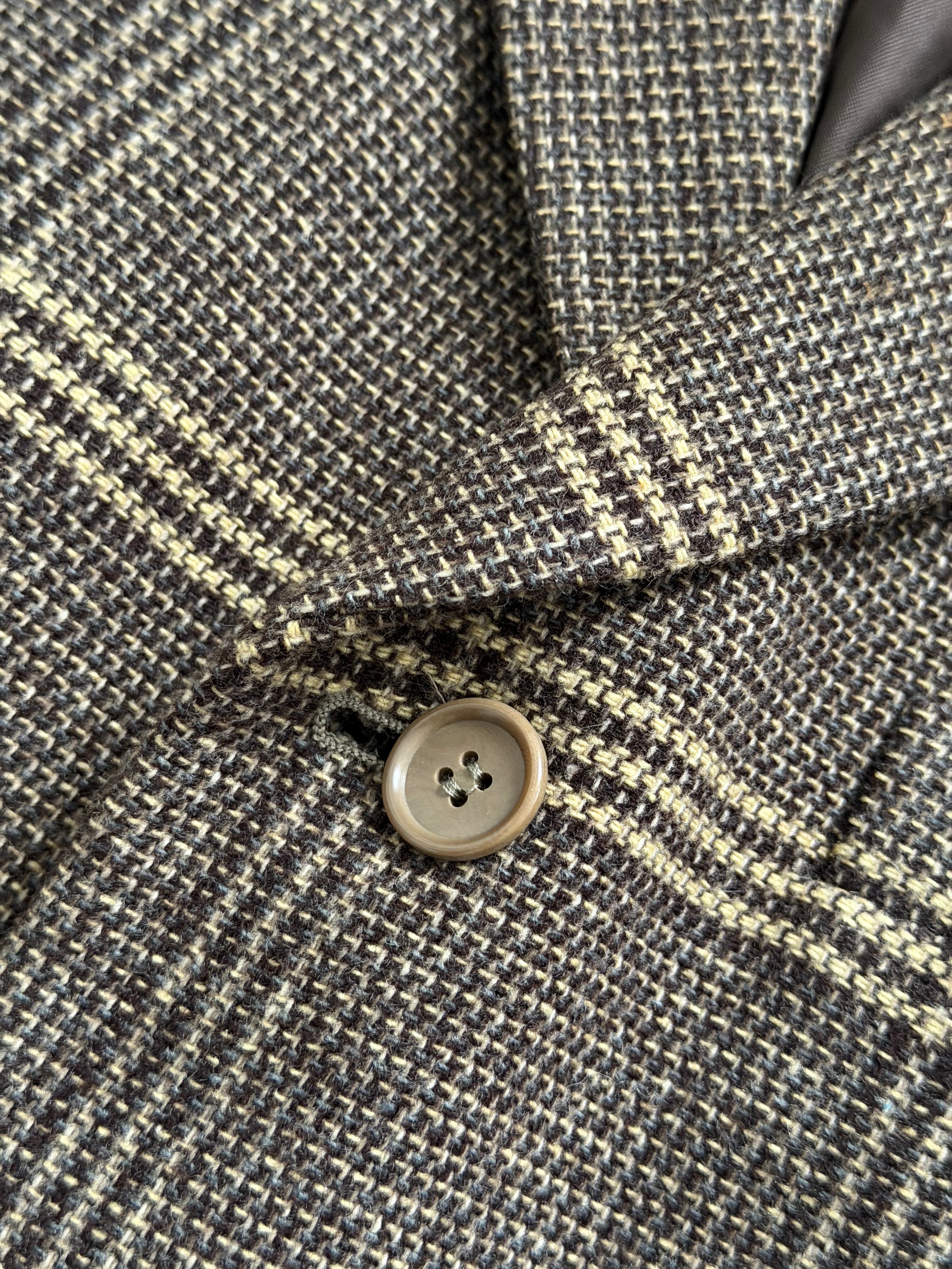 Emporio Armani 1990s 3B Check Wool Sport Jacket Blazer - Size M