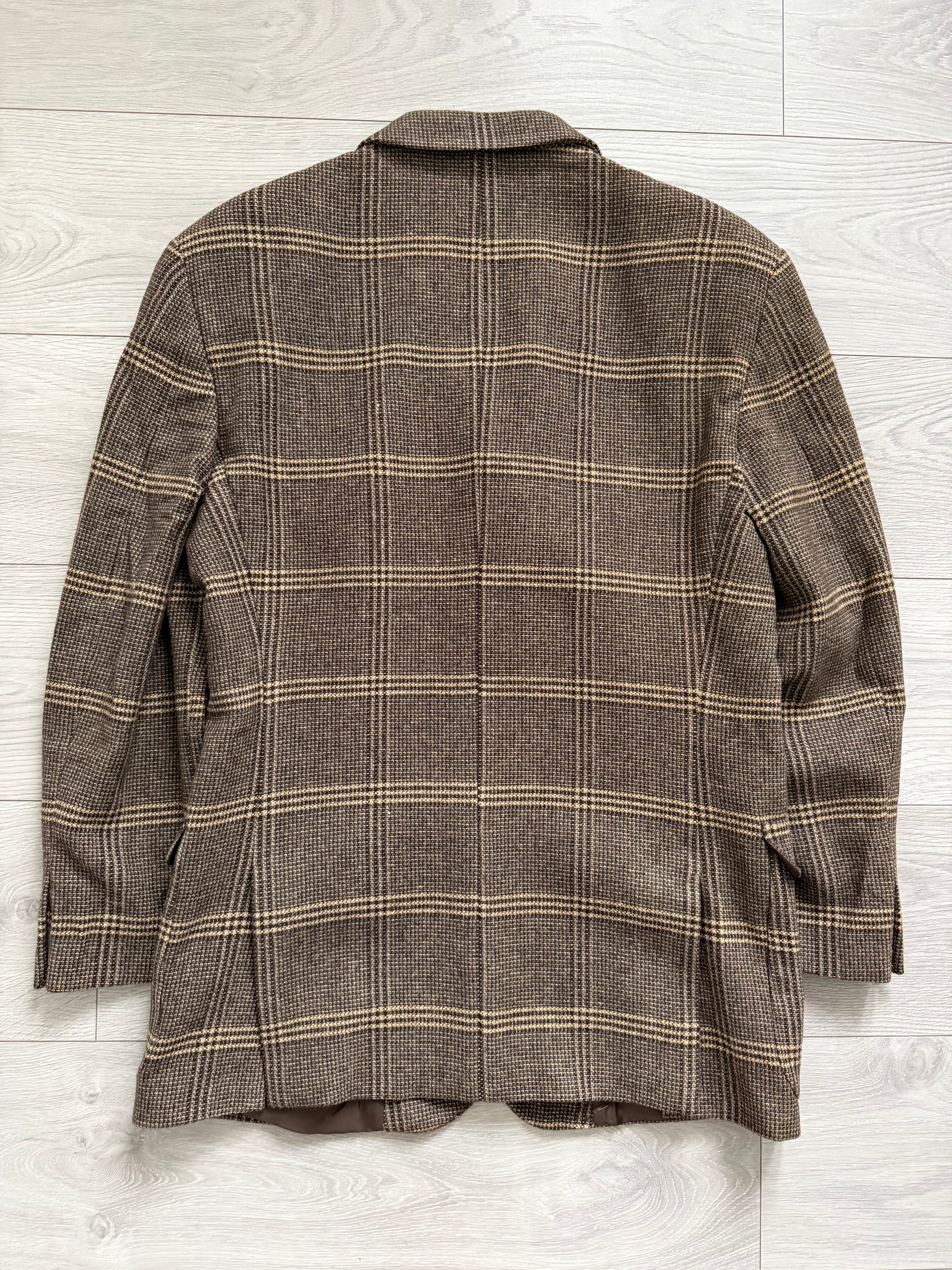 Emporio Armani 1990s 3B Check Wool Sport Jacket Blazer - Size M