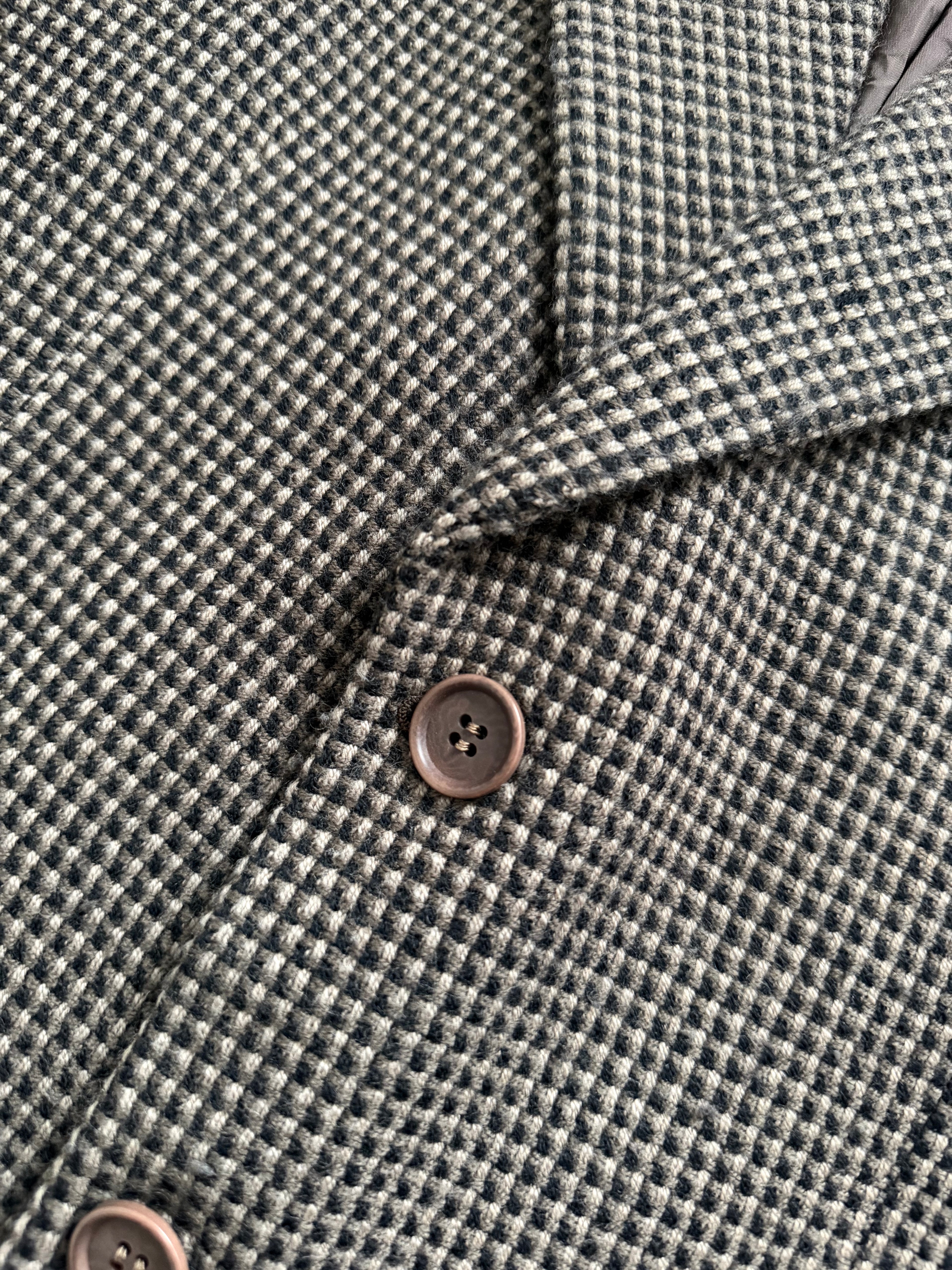 Giorgio Armani 1980s 3B Wool Cashmere Textured Brown Sport Jacket Blazer - Size M
