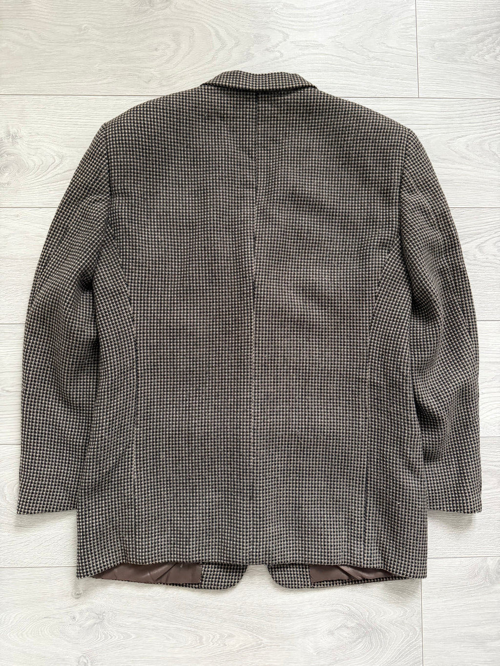 Giorgio Armani 1980s 3B Wool Cashmere Textured Brown Sport Jacket Blazer - Size M