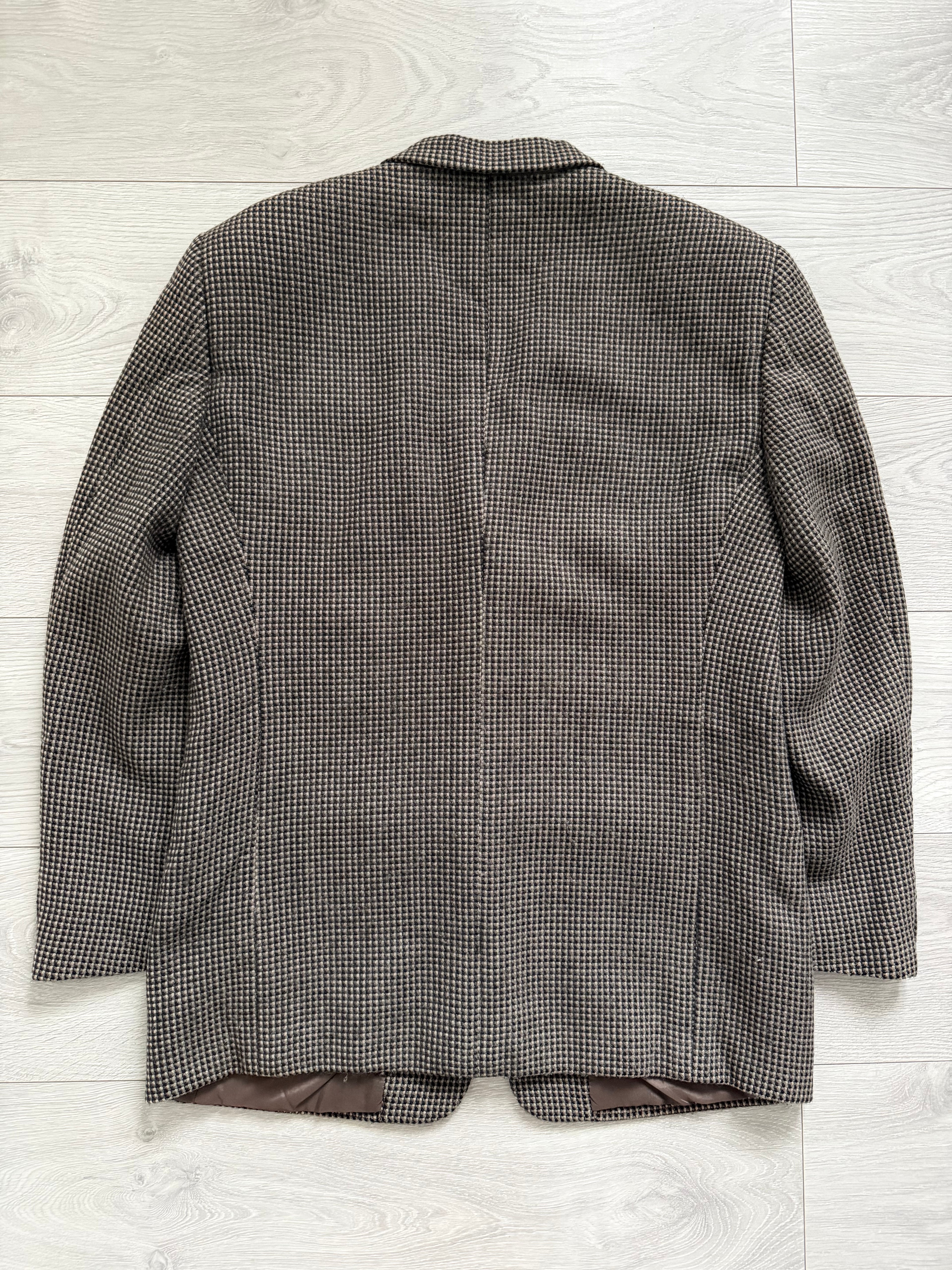 Giorgio Armani 1980s 3B Wool Cashmere Textured Brown Sport Jacket Blazer - Size M