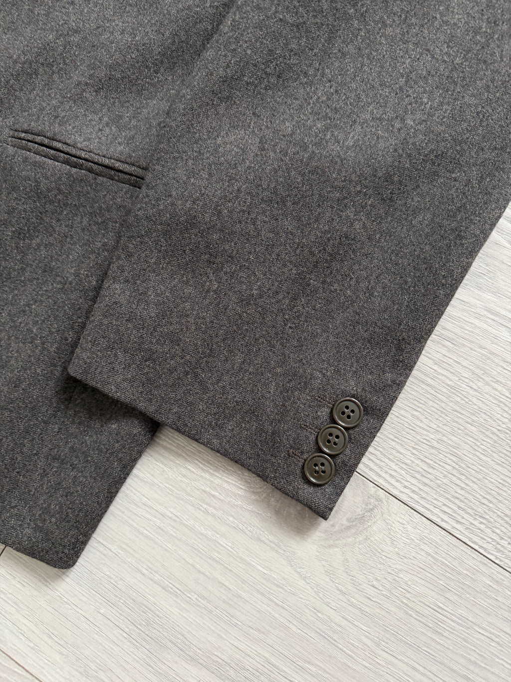 Giorgio Armani 1980s Rolled 3B Wool Sport Jacket Blazer Espresso Charcoal - Size XL