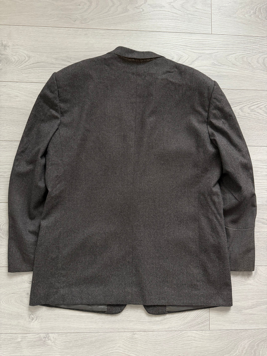 Giorgio Armani 1980s Rolled 3B Wool Sport Jacket Blazer Espresso Charcoal - Size XL