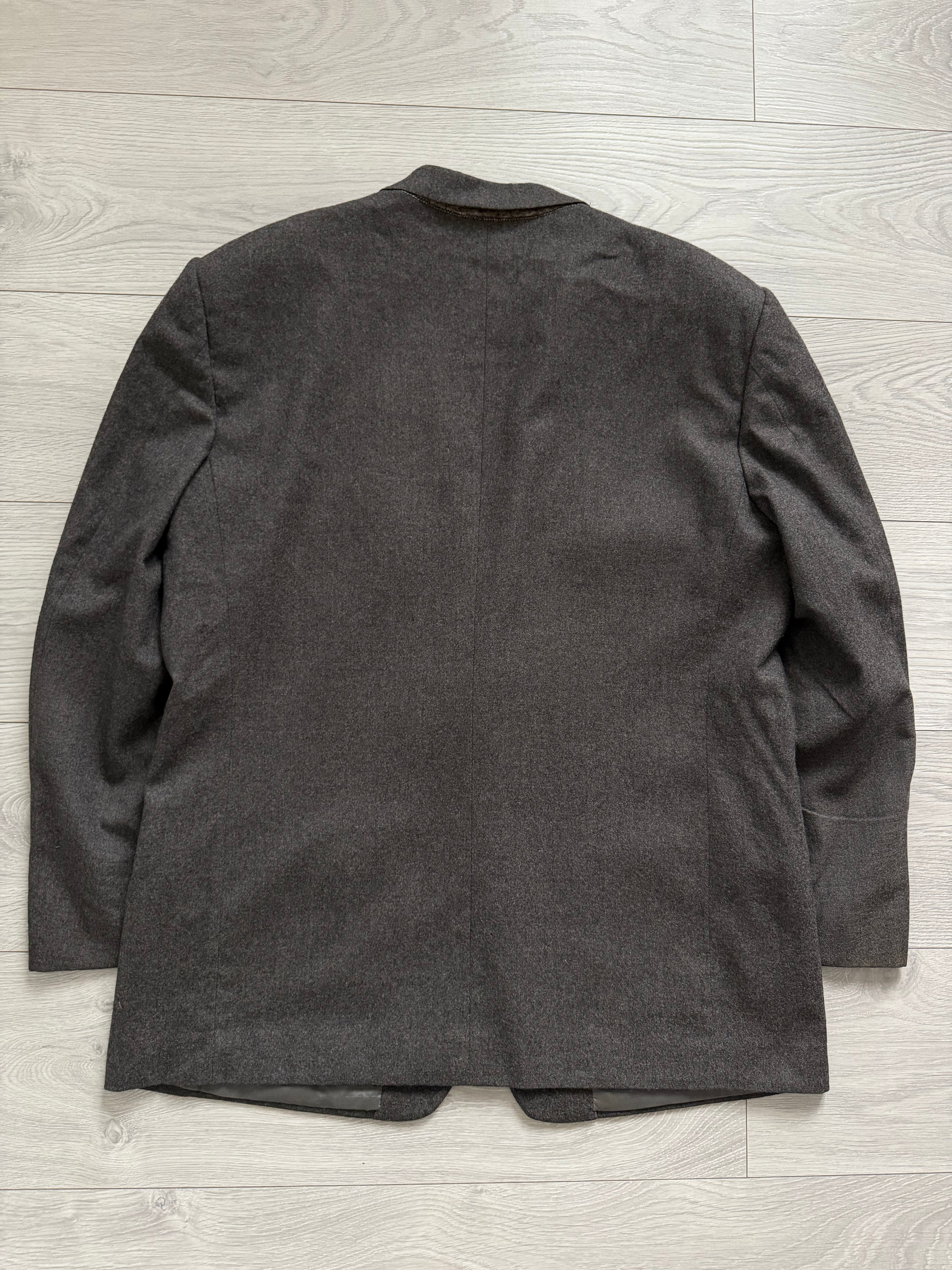 Giorgio Armani 1980s Rolled 3B Wool Sport Jacket Blazer Espresso Charcoal - Size XL