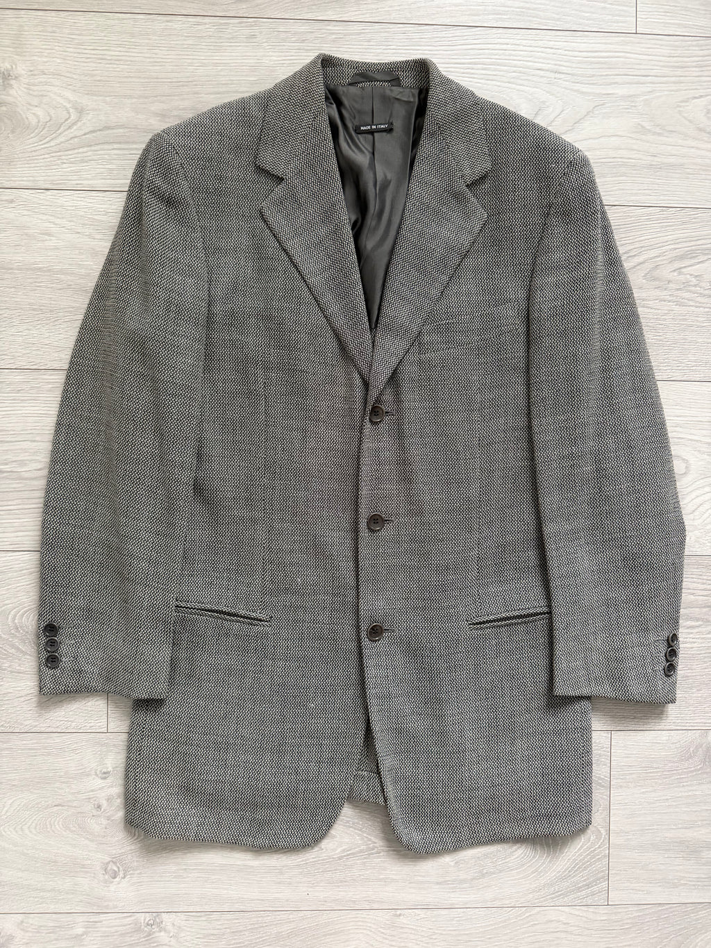 Hilton Vestimenta Armani 1996 3B Textured Wool Sport Jacket Blazer - Size S
