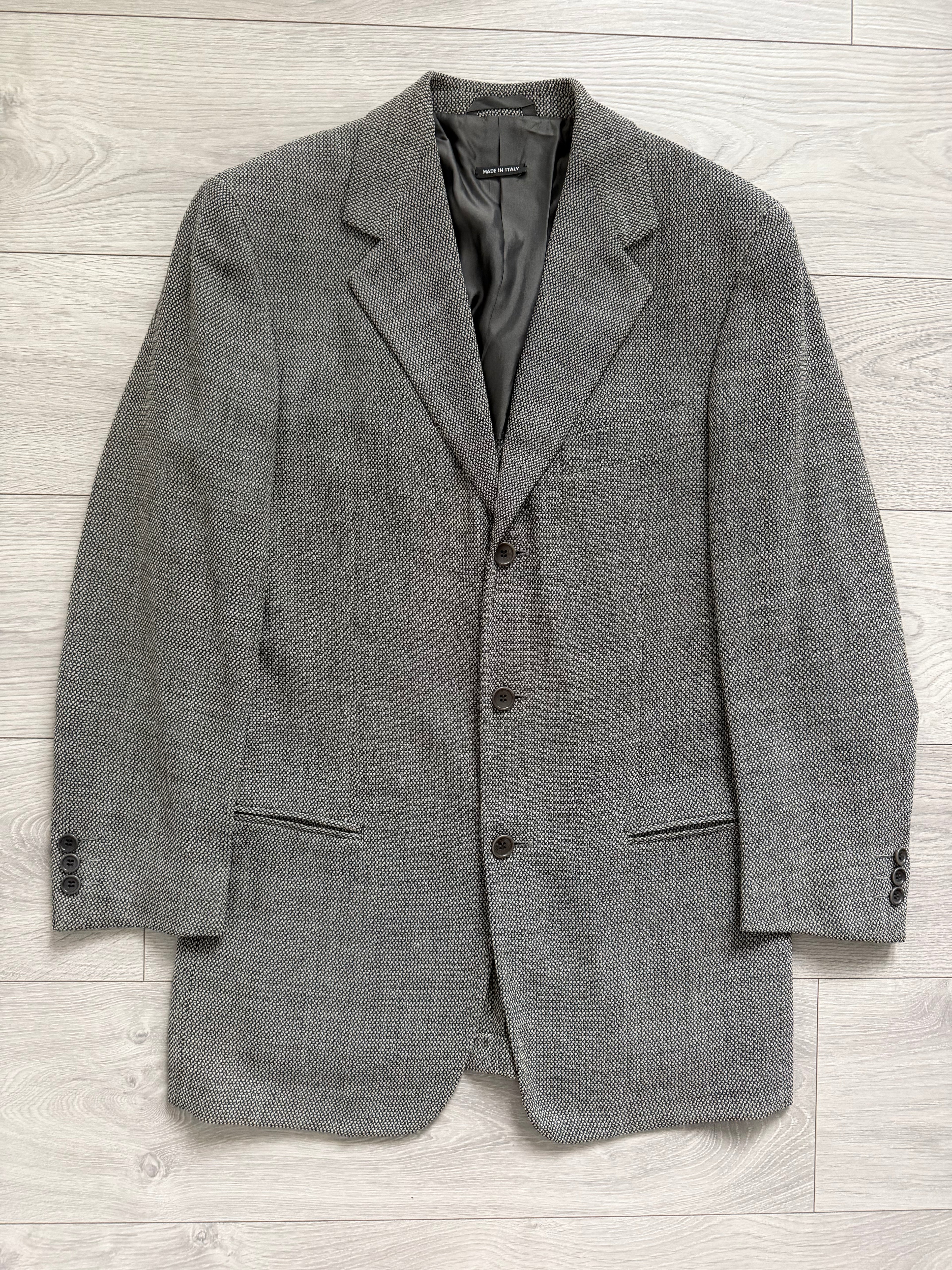 Hilton Vestimenta Armani 1996 3B Textured Wool Sport Jacket Blazer - Size S