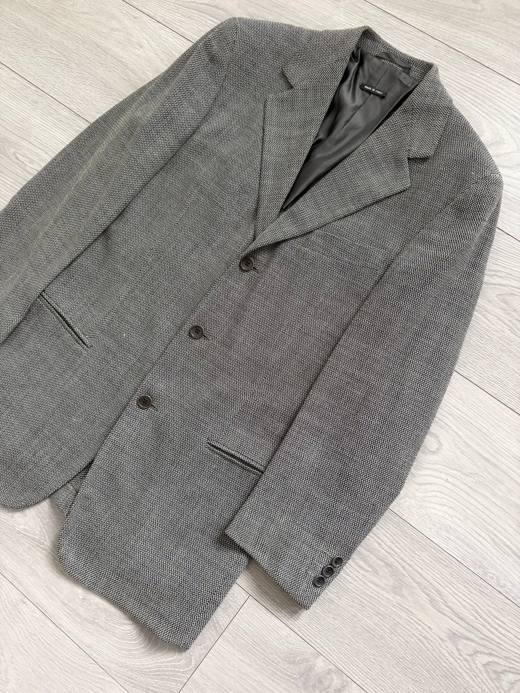 Hilton Vestimenta Armani 1996 3B Textured Wool Sport Jacket Blazer - Size S