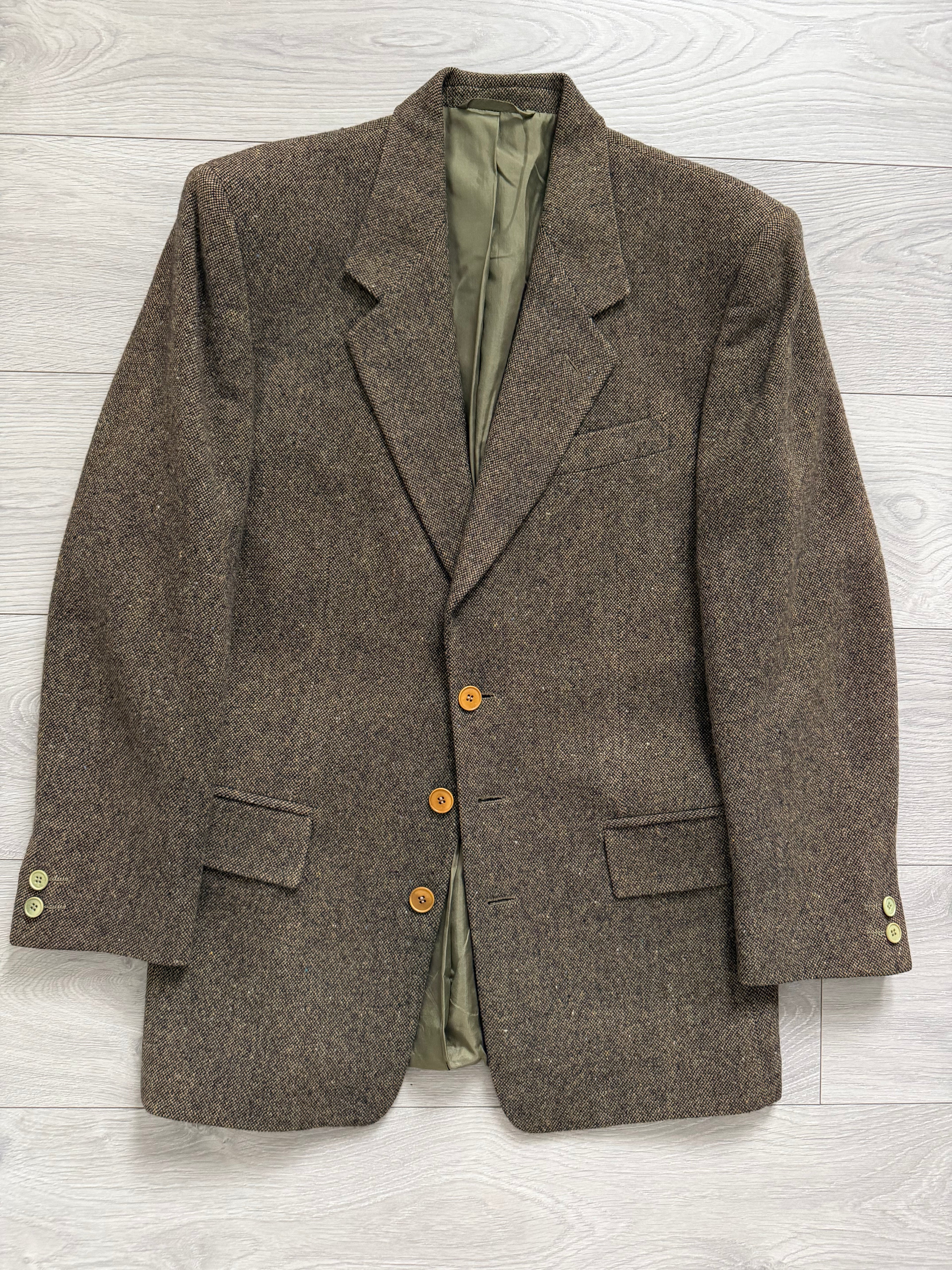 Basile 1980s Asymmetric 3B Textured Wool Sport Jacket Blazer - Size S