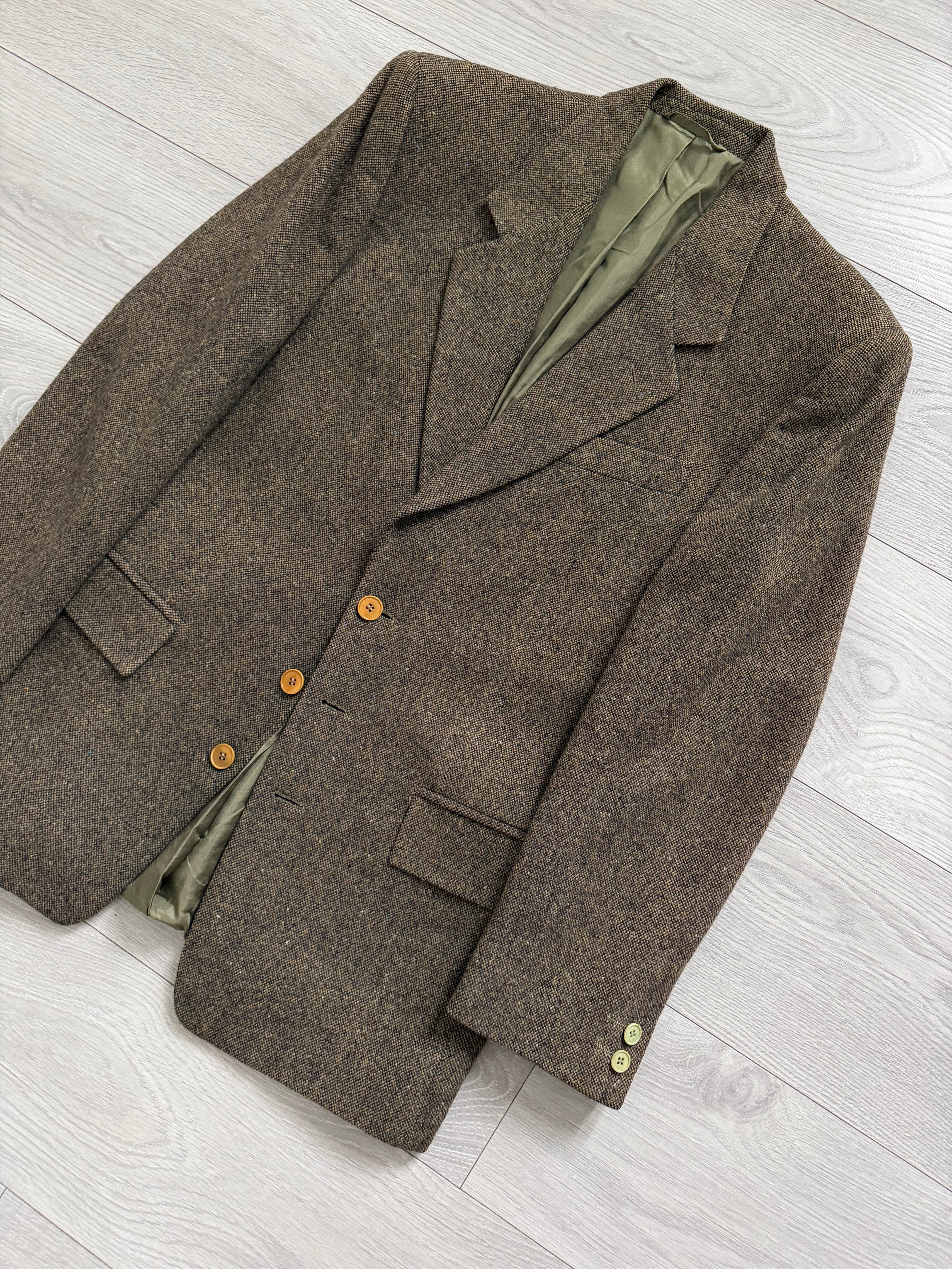 Basile 1980s Asymmetric 3B Textured Wool Sport Jacket Blazer - Size S