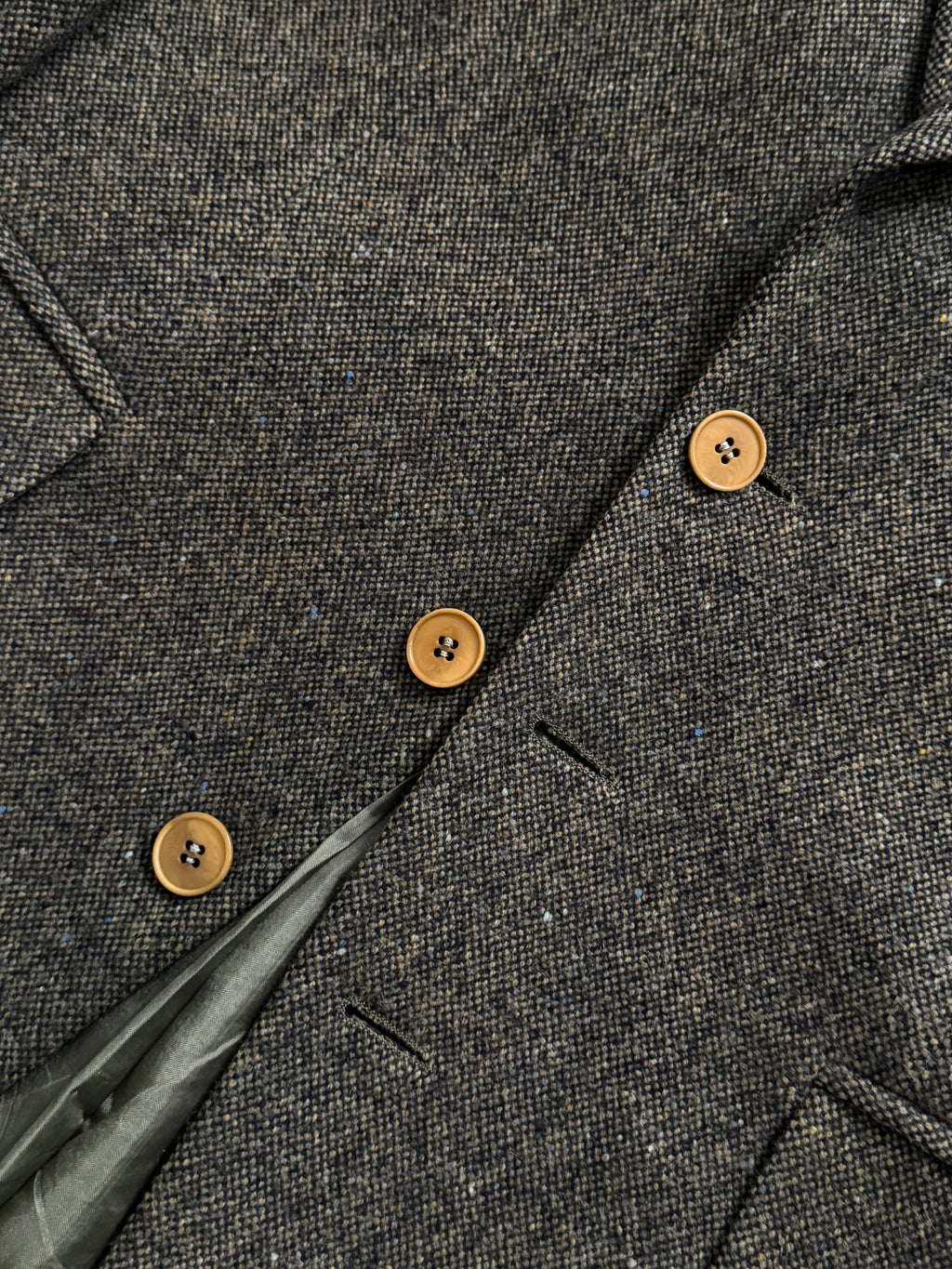 Basile 1980s Asymmetric 3B Textured Wool Sport Jacket Blazer - Size S