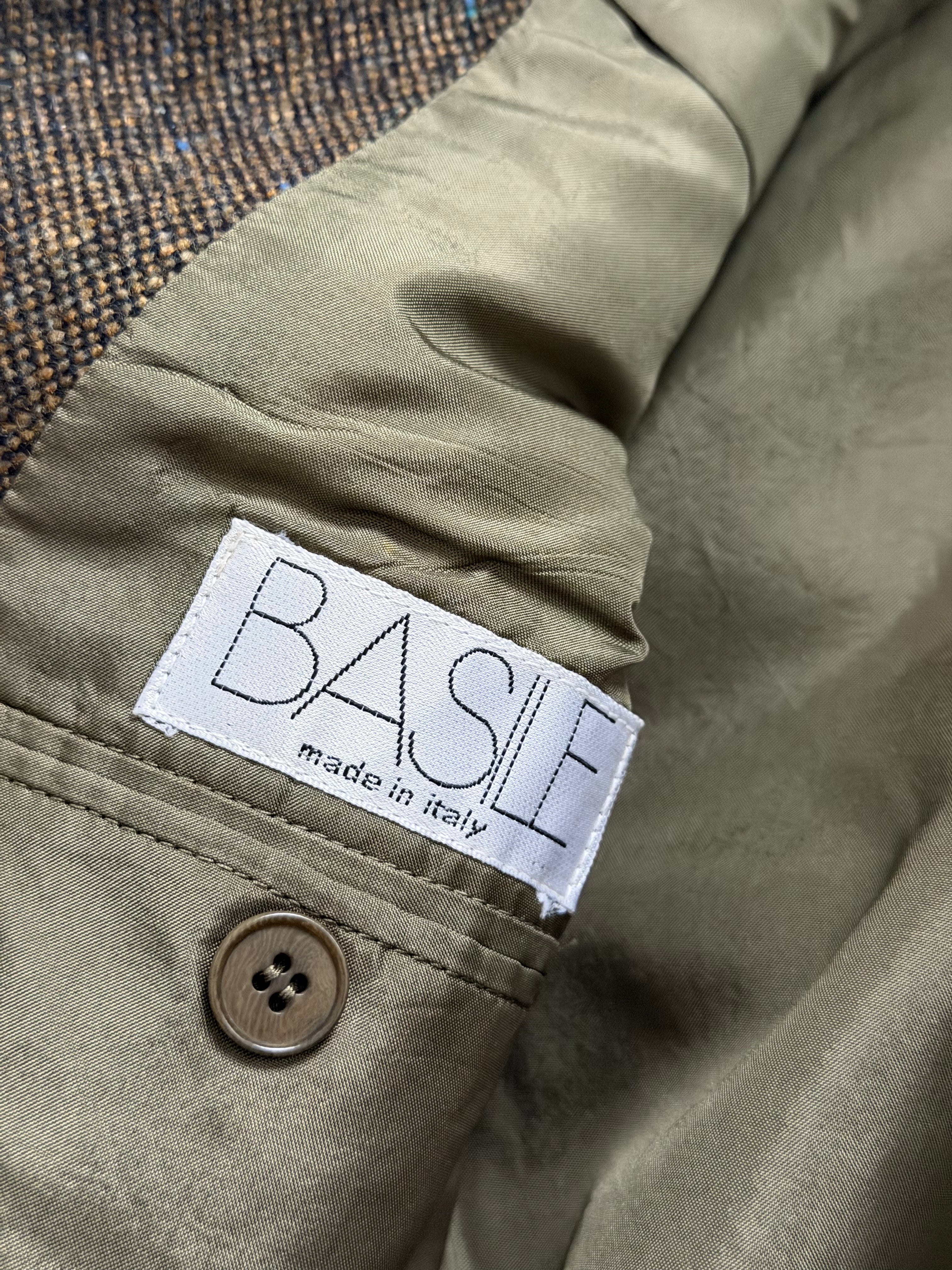 Basile 1980s Asymmetric 3B Textured Wool Sport Jacket Blazer - Size S