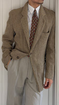 Emporio Armani 1990s 3D 'Tree Bark' Textured Wool Rayon Sports Jacket Blazer - Size M