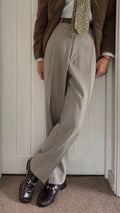 Armani 1990s Wool Silk Pleated Pants Gray - Size 40" Waist