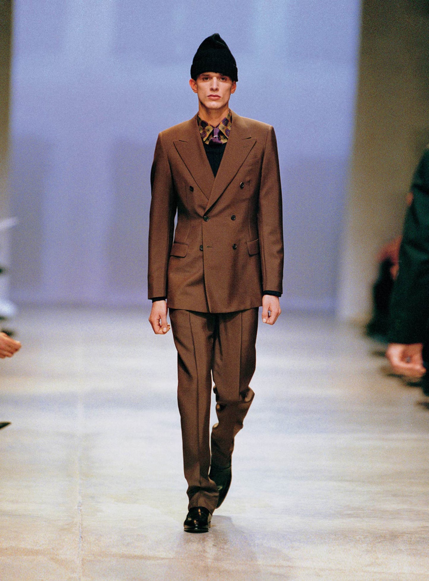 Prada FW2005 Runway Double-Breasted Mohair Wool Suit - Size L Jacket / 34" Waist