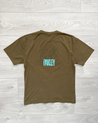 Oakley 2000s Icon Globe Logo T-Shirt - Size S