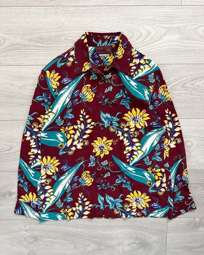 Prada Mainline SS2014 Hawaiian Long Sleeve Shirt - Size Womens M / Mens XS