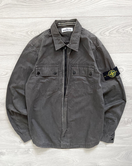 Stone Island SS2012 Zip-Front Washed Overshirt - Size S