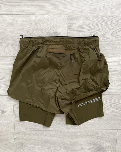 Satisfy Running 8” TechSilk Trail Shorts in Green - Size M