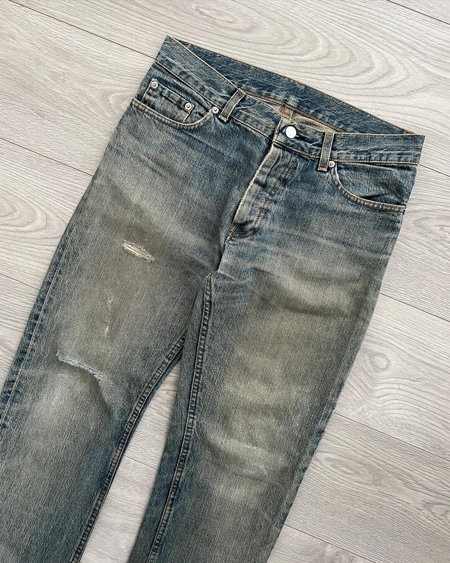 Helmut Lang 1998 Vintage Burned Denim Classic Cut - Size 30