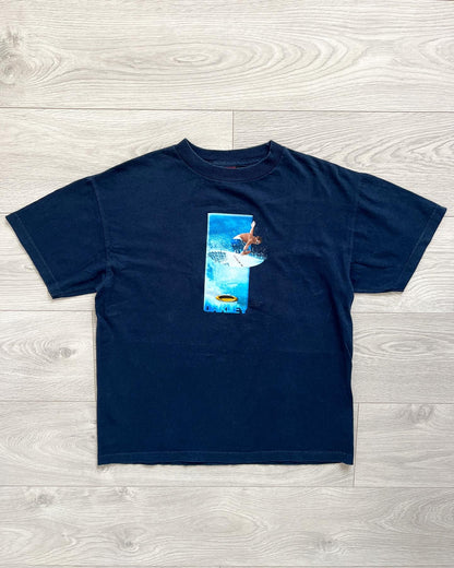 Oakley Early 2000s Surf Wave Logo T-Shirt - Size M