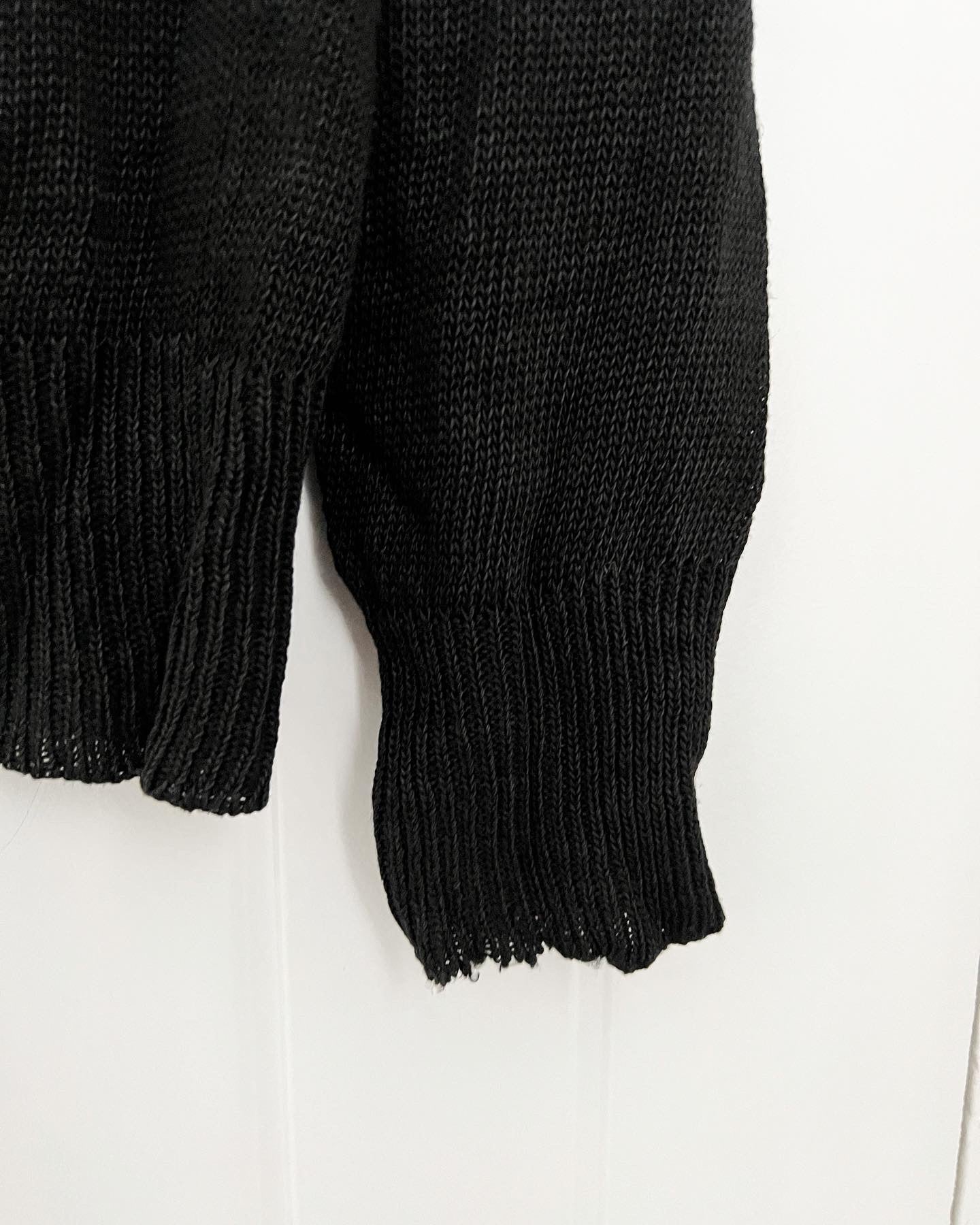 Comme Des Garcons Homme 1990s Loose Gauge Grunge Knit Cardigan