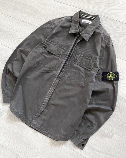 Stone Island SS2012 Zip-Front Washed Overshirt - Size S