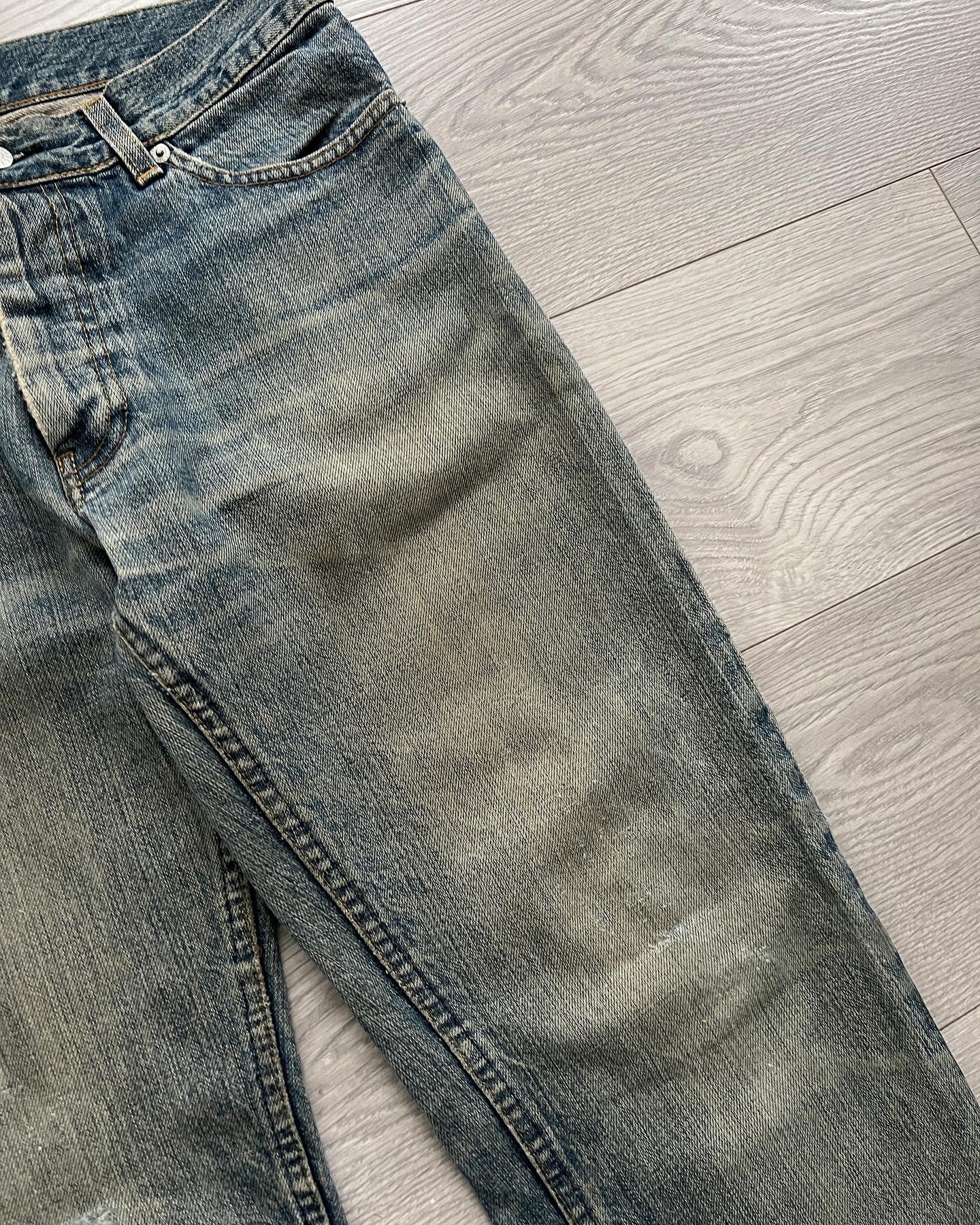 Helmut Lang 1998 Vintage Burned Denim Classic Cut - Size 30