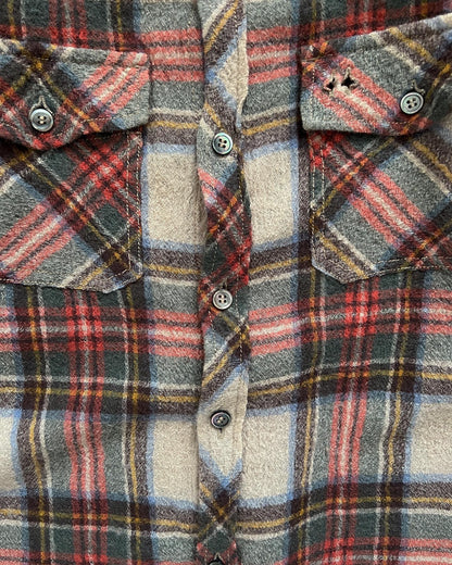 And Wander Nylon Panelled Wool Flannel Shirt - Size XS