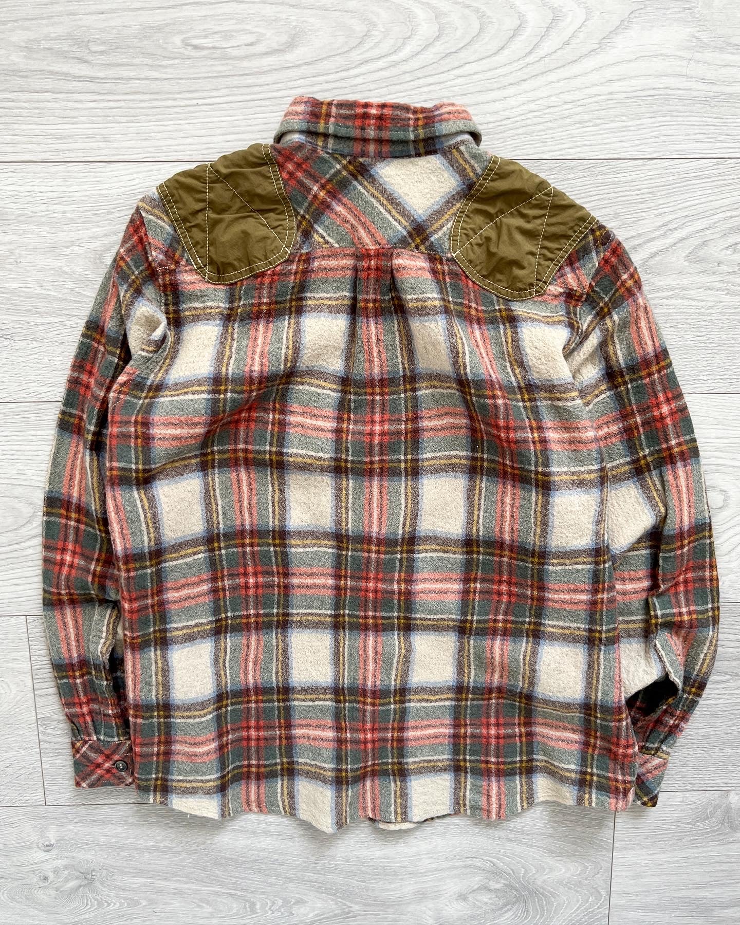 And Wander Nylon Panelled Wool Flannel Shirt - Size XS