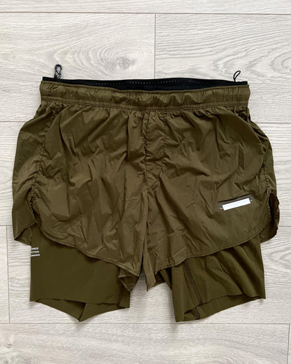 Satisfy Running 8” TechSilk Trail Shorts in Green - Size M