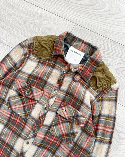 And Wander Nylon Panelled Wool Flannel Shirt - Size XS