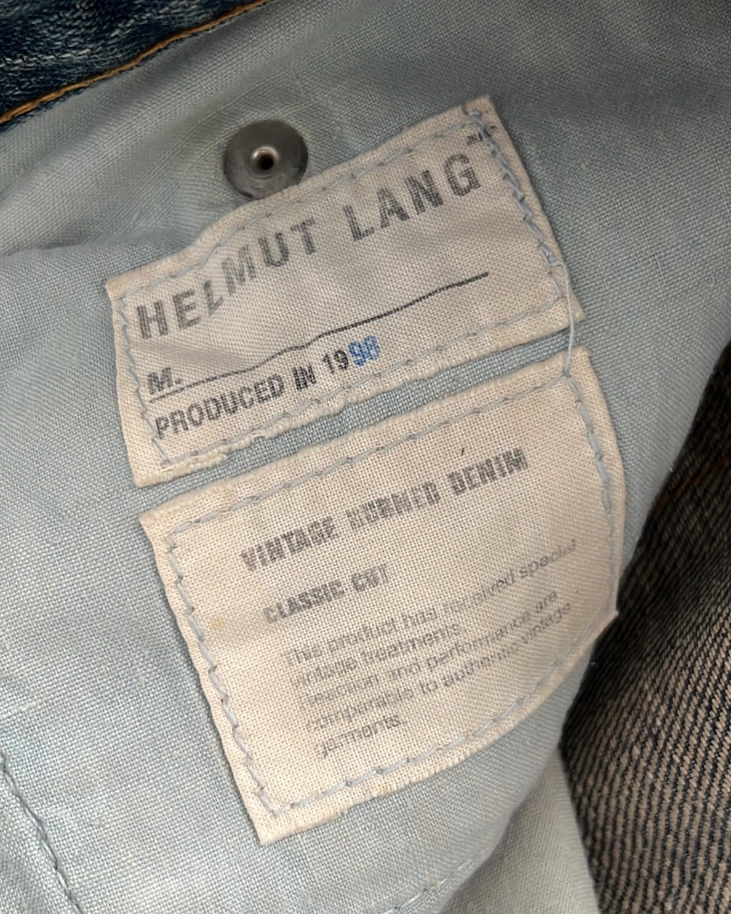 Helmut Lang 1998 Vintage Burned Denim Classic Cut - Size 30
