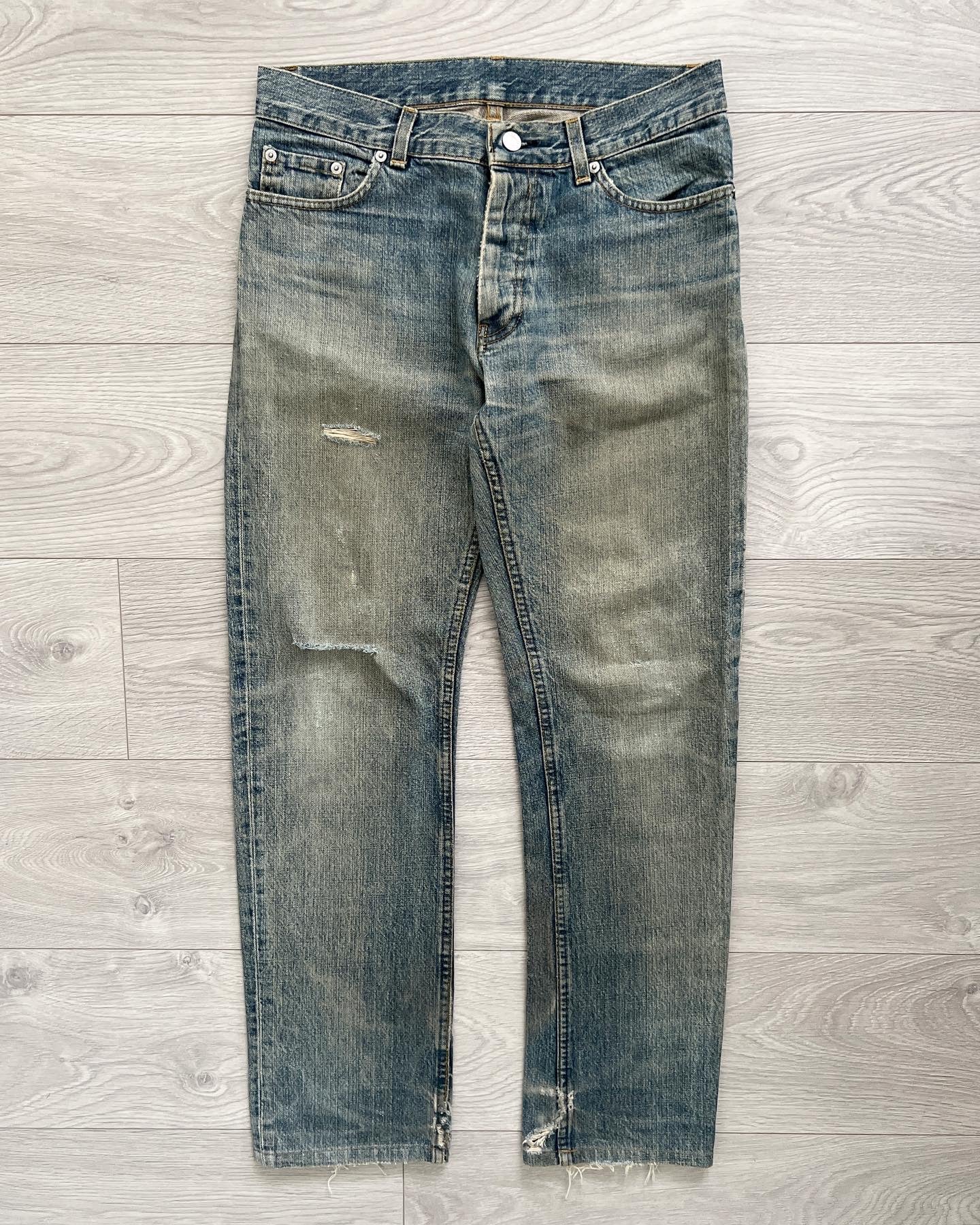 Helmut Lang 1998 Vintage Burned Denim Classic Cut - Size 30