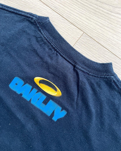 Oakley Early 2000s Surf Wave Logo T-Shirt - Size M