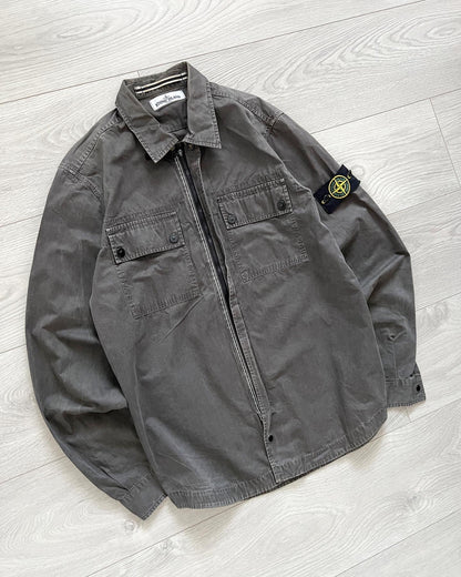 Stone Island SS2012 Zip-Front Washed Overshirt - Size S