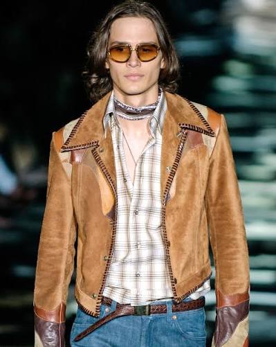 Gucci by Tom Ford SS2004 Western Leather Patchwork Jacket  - Size XS Mens