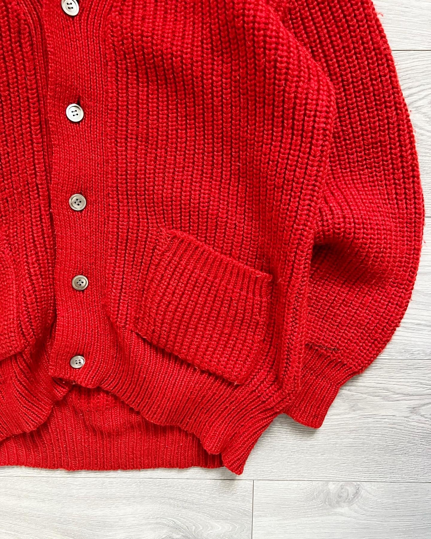 Comme Des Garcons Homme 1980s Oversized Chunky Knit Cardigan - Size L