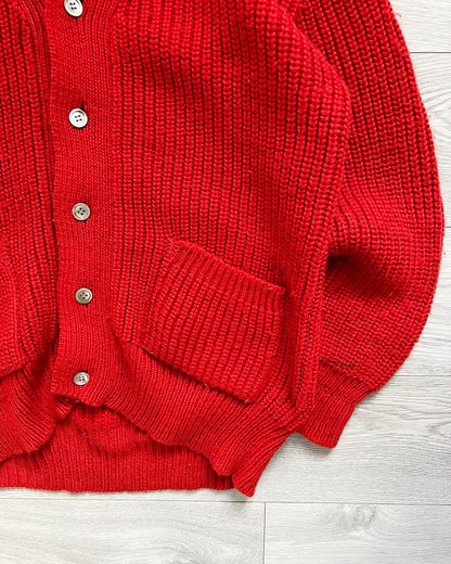 Comme Des Garcons Homme 1980s Oversized Chunky Knit Cardigan - Size L