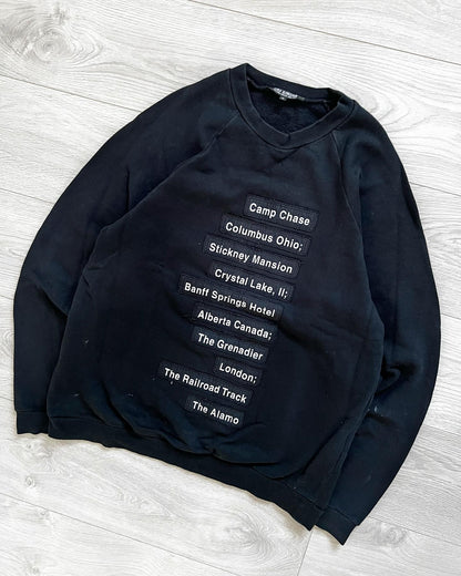 Raf Simons AW2005 ‘History Of My World’ List Patched Sweater - Size M