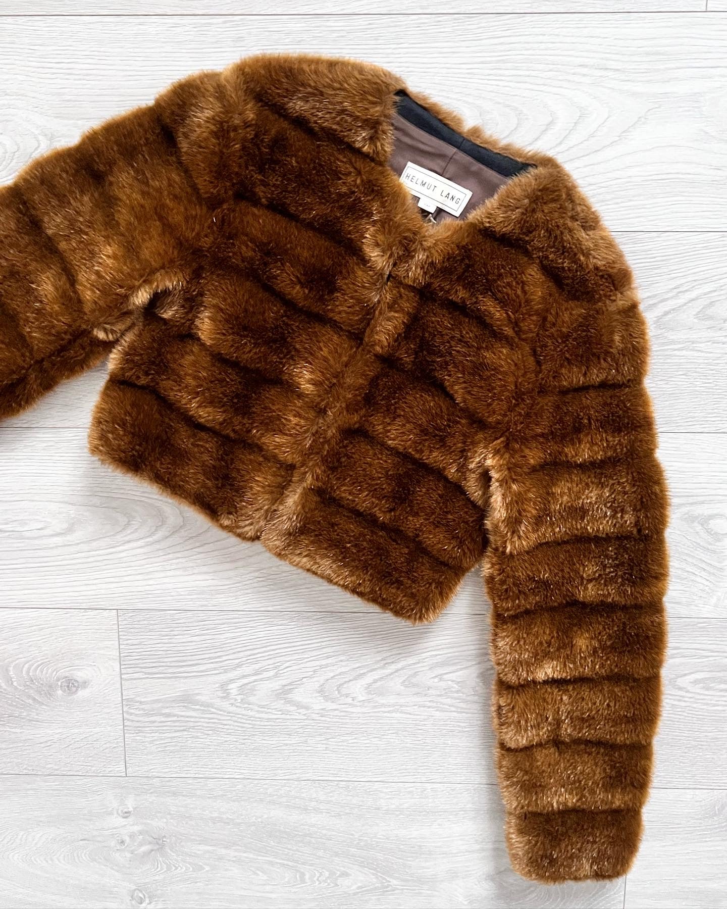 Helmut lang hotsell faux fur jacket