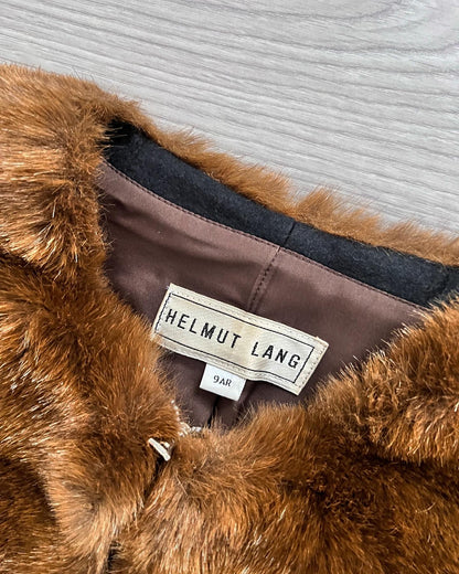 Helmut Lang 1990s Cropped Faux Fur Jacket