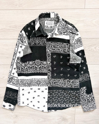 Maison Martin Margiela SS2012 Paisley Patchwork Layered Shirt - Size M