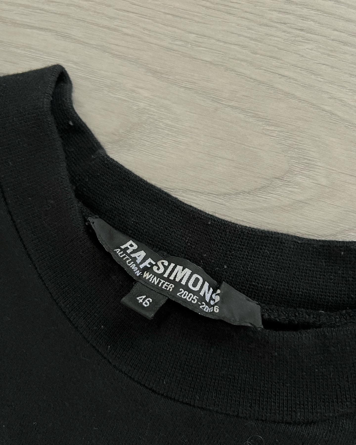 Raf Simons AW2005 Poltergeist 'History Of My World' Patch Sweater