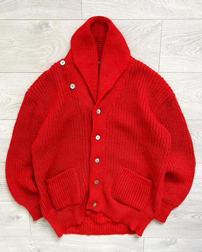 Comme Des Garcons Homme 1980s Oversized Chunky Knit Cardigan - Size L