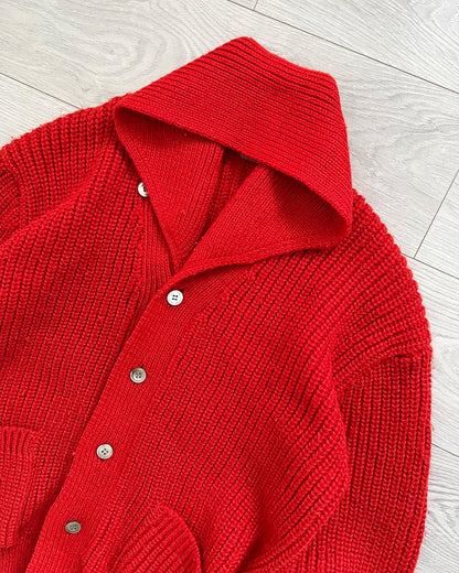 Comme Des Garcons Homme 1980s Oversized Chunky Knit Cardigan - Size L