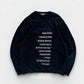 Raf Simons AW2005 ‘History Of My World’ List Patched Sweater - Size M