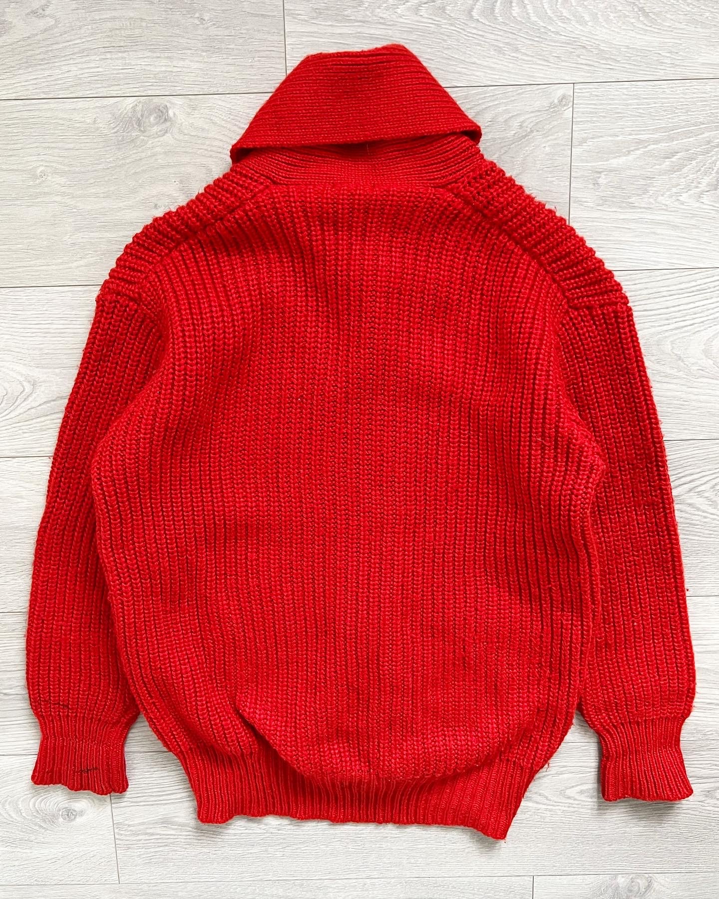 Comme Des Garcons Homme 1980s Oversized Chunky Knit Cardigan - Size L