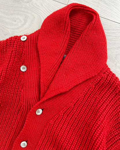 Comme Des Garcons Homme 1980s Oversized Chunky Knit Cardigan - Size L