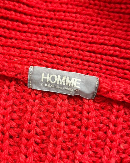 Comme Des Garcons Homme 1980s Oversized Chunky Knit Cardigan - Size L